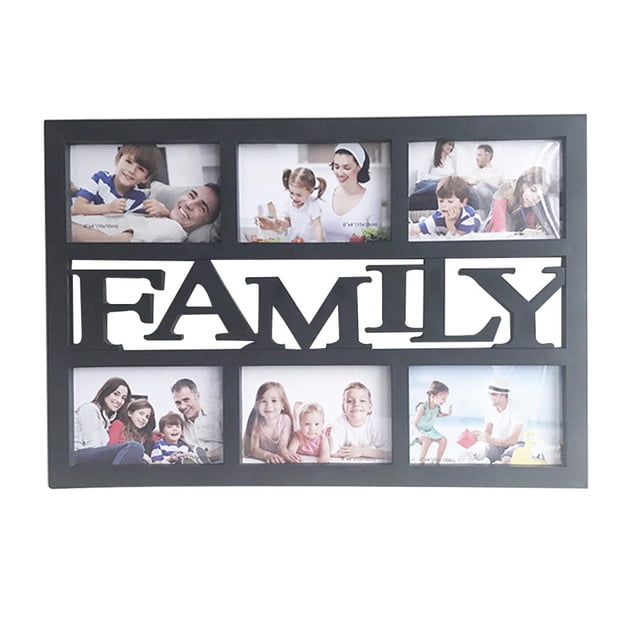 HLONK Cadres Photo de Famille Collage Noirs 4 Po x 6 Po