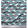 thumbnail image 1 of Soimoi Rayon Fabric Geometric & Dogs Patchwork Print Fabric by The Yard 42 Inch Wide, 1 of 3