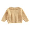 thumbnail image 2 of Nouveau-né Garçon Fille Chandail en Tricot Torsadé Manches Longues Col Rond, 2 of 7