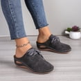 thumbnail image 4 of Sabots à Talon Compensé pour Femmes, Mules à Enfiler, Chaussures Confortables à Lacets, Bout Fermé, Sandales d'Été Sans Talon, 4 of 6