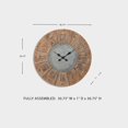 thumbnail image 1 of Signature Design by Ashley Payson Wall Clock in Antique Gray and Natural, 1 of 2