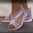 thumbnail image 2 of ZTTD Sandales Décontractées Mode pour Femmes à Bride Croisée Bout Rond Bande Élastique Chaussures à Enfiler Rose, 2 of 4