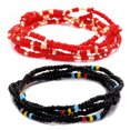 thumbnail image 1 of 2 Pcs Chaîne à Perles pour Femmes, Chaîne de Corps à Perles Mode, Chaîne de Ventre pour la Plage, 1 of 10