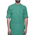 thumbnail image 2 of Atasi Kurta Long Asymétrique en Coton à Col Mandarin pour Garçons, Tenue Décontractée, 2 of 5