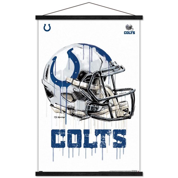 NFL Indianapolis Colts - Drip Helmet 20 Wall Poster, 22.375" x 34"