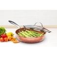 thumbnail image 2 of Gotham Steel Hammered Copper 12" Aluminum Non-Stick Fry Pan with Glass Lid, 2 of 3
