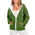 thumbnail image 2 of Timegard Vestes à Capuche Zippées pour Femmes Manches Longues Chandails en Molleton Décontractés Mode Automne avec Poches, 2 of 7