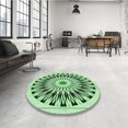 thumbnail image 4 of Ahgly Company Tapis d'Intérieur Lavables en Machine Rectangle Transitionnel Vert Menthe, 5' x 7', 4 of 7