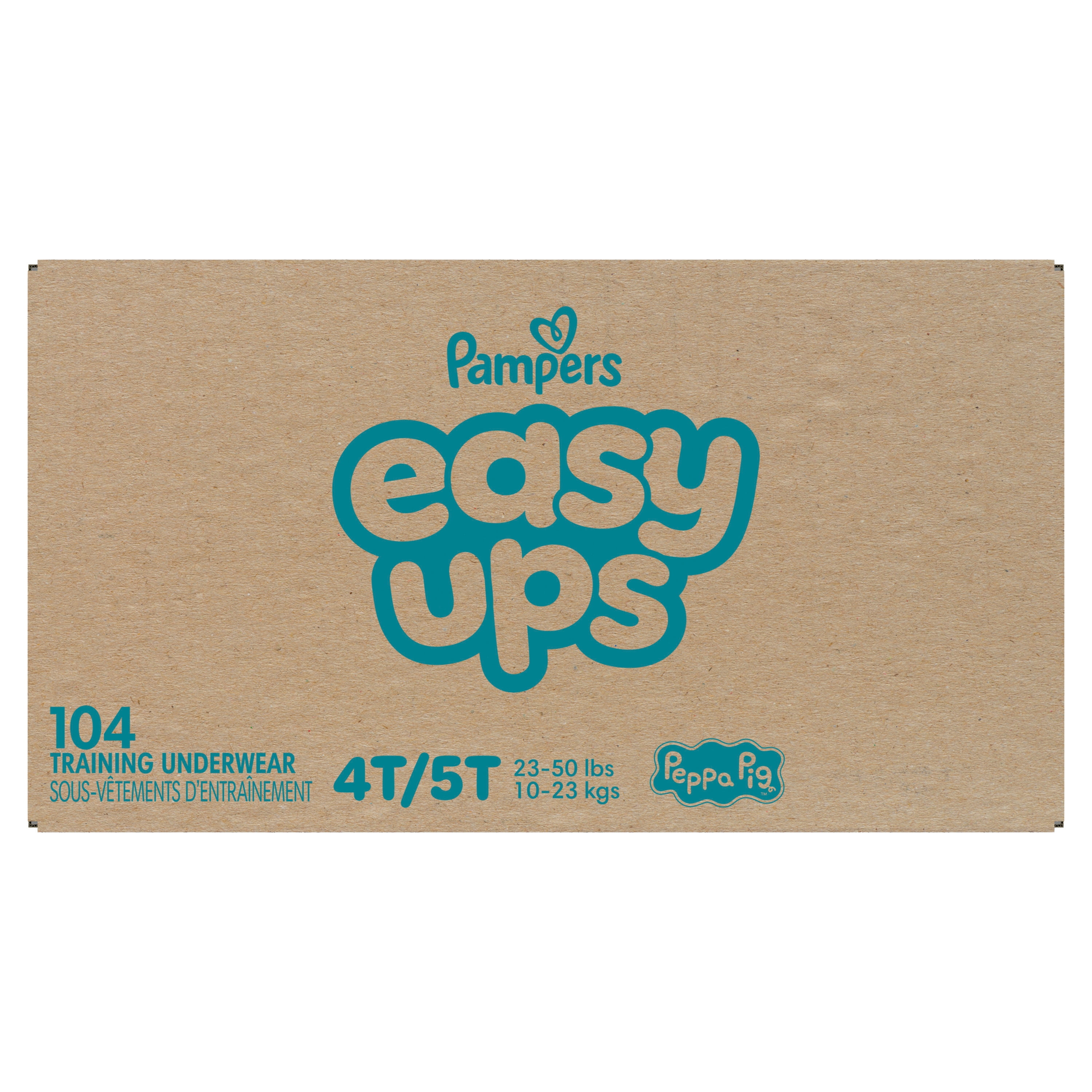 Pampers Easy Ups Training Underwear Peppa Pig Size 6 (4T5T), 104 Count