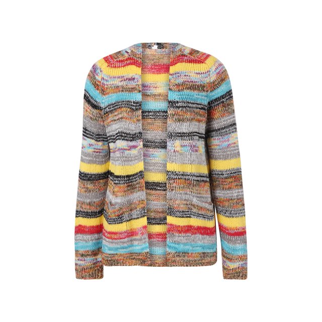 Fortune Women Rainbow Striped Knit Cardigan Long Sleeve Open Front Sweater S-3XL