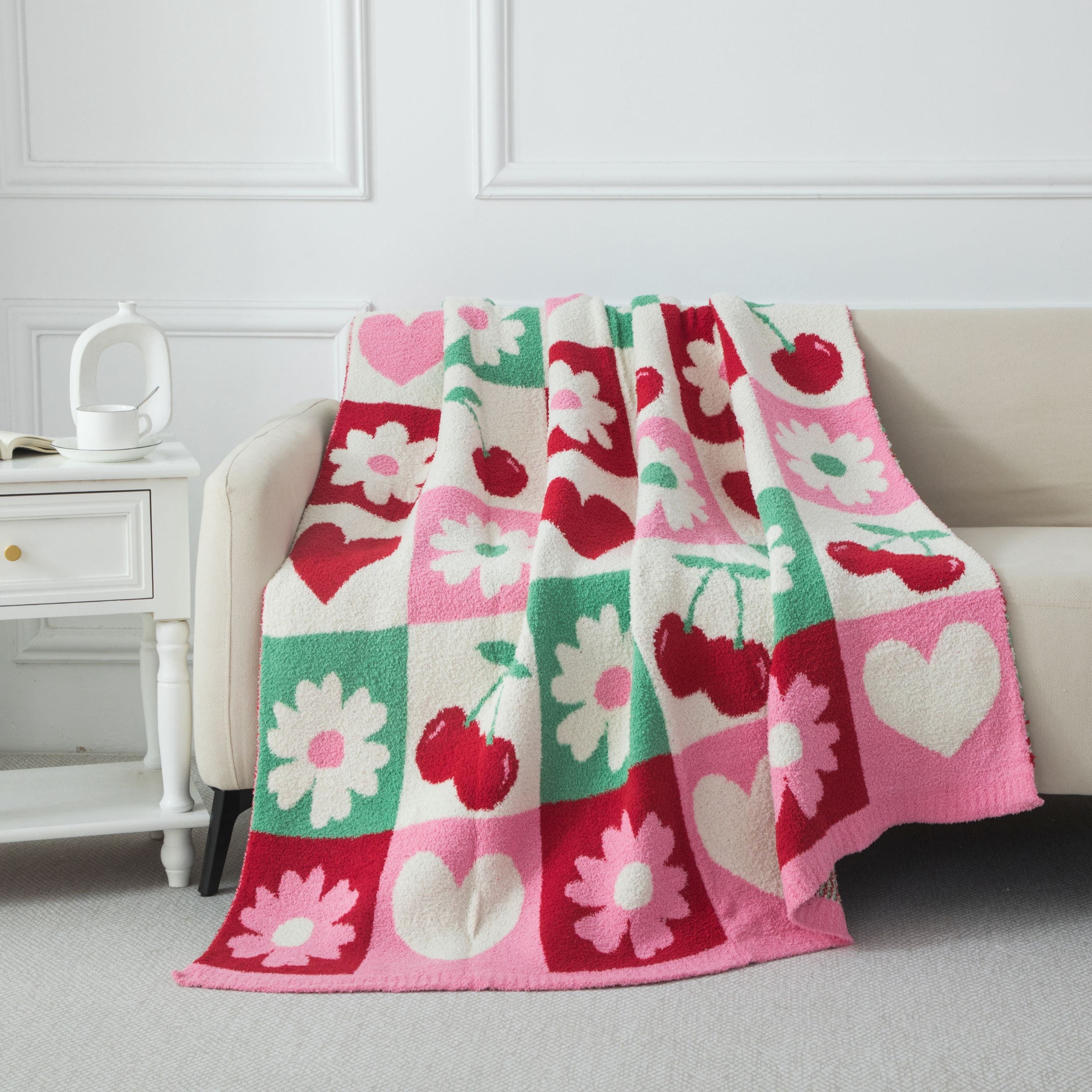 Mainstays Cozy Throw Cherry