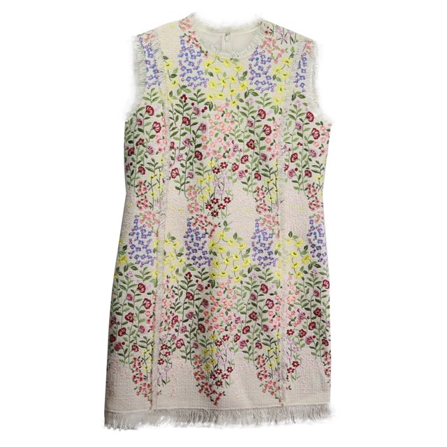 Giambattista Valli Robe Dixari en Bouclé Ivoire / Gilly Flowers pour Femme - 10