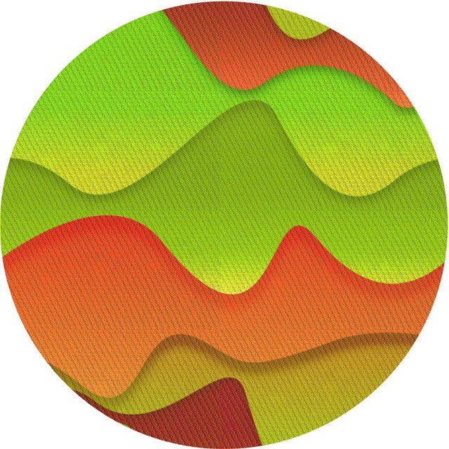 Ahgly Company Tapis d'Intérieur Ronds Transitionnels Lavables à la Machine Orange Rouge Orange, 6 Pieds Rond