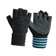 thumbnail image 2 of Quzzie Workout Gloves Exercise Gloves Non Slip Half Finger Weight Lifting Gloves Gym Gloves Full Palm Protection Polyester Lightweight Sturdy Suitable for Tr L Blue, 2 of 8