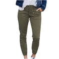 thumbnail image 1 of Womens Solid Color Comfortable Leisure Pants Waistband Sweatpants Pants Length Pants, 1 of 7