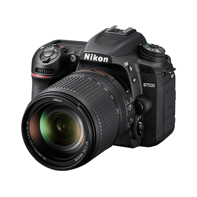 Nikon D7500 Appareil Photo Reflex Numérique avec Objectif 18-140 mm, un Appareil Photo Reflex Numérique avec un Boîtier Noir Épuré, une Prise Texturée, des Molettes de Contrôle et un Objectif zoom Polyvalent. Convient pour Capter des photos et des Vidéos Haute Résolution.