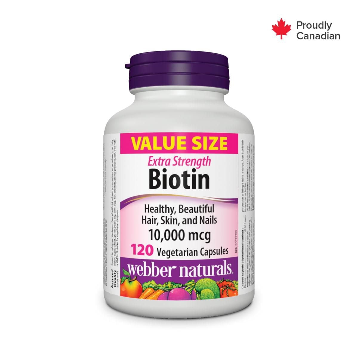 Webber Naturals Extra Strength Biotin 10,000 Mcg