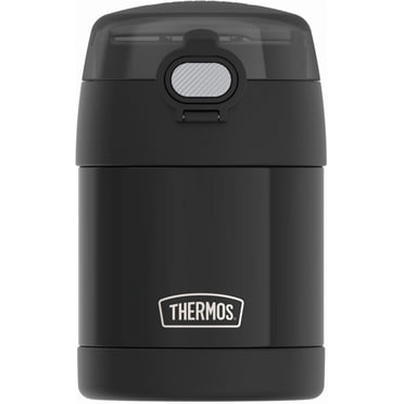 Thermos Stainless Steel Vacuum Insulated FUNtainer Food Jar with Snack Top, 295ml, Black, Back to School Supplies