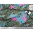 thumbnail image 3 of Soimoi polyester Crepe Fabric Floral & Leaves Tropical Decor Fabric Printed Yard 42 Inch Wide, 3 of 3