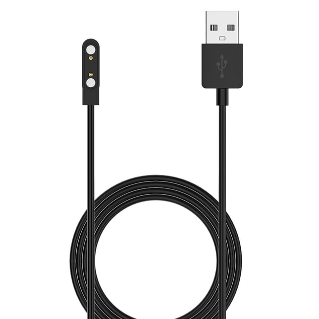 Smart Watch Charger Replaces for XG02 Accessories Black, a 60cm USB charging cable compatible with XG02 smart watches. Features durable connectors, flexible cord, and efficient charging with overvoltage and overcurrent protection. Lightweight and portable, suitable for travel or daily use.