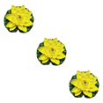 thumbnail image 1 of QualitChoice Artificial Lotus Replacement Simulation Outdoor Garden Park Pond Pool Photography Fake Water Flower Decor Yellow 3PCS, 1 of 6