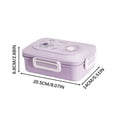 thumbnail image 2 of TIMIFIS Bento Box Student Plastic Partition Bento Box Can Be Microwave Heated, Sealed, and Portable Lunch Box for Office Workers Lunch Box, 2 of 2