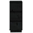thumbnail image 2 of vidaXL Buffets 2 pcs Noir 32x34x75 cm Pin Massif, 2 of 5