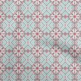 thumbnail image 1 of oneOone Cotton Poplin White Fabric Geometric Fair Isle Pattern Sewing Craft Projects Fabric Prints By Yard 42 Inch Wide, 1 of 4