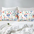 thumbnail image 4 of YST Owl Sheet Set King Sheet Set For Girls Kids Cute Flower Animal Sheets, Flying Bird Sheet Sets Botanical Flower Pattern 3D Animal Bedding Set, 1 Top Sheet 1 Fitted Sheet 2 Pillowcases, 4 of 5