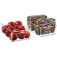 thumbnail image 2 of Sorbus Plastic Storage Bins Stackable Clear Pantry Organizer Box Bin Containers for Organizing Kitchen Fridge, Food, Snack Pantry Cabinet, Fruit, Vegetables, Bathroom Supplies (2-Pack), 2 of 8