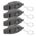 thumbnail image 2 of Whistle, 4Pcs 4 In 1 Multifunction Drop- Survival Whistle, Military Green ABS Plastic for Hiking Boating, 2 of 8
