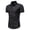 Black, variant on TopLLC Men's Short Sleeve Dress Shirts Casual Button Down Polo Shirts Wrinkle-Free Business Shirt