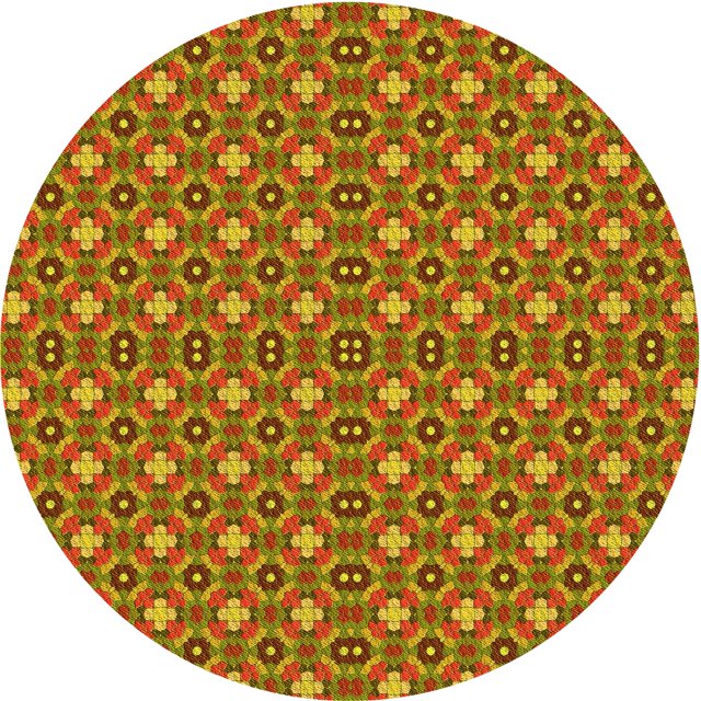 Ahgly Tapis Rond Lavable en Machine Intérieur Transitionnel Acajou Brun, 4 Pieds Rond