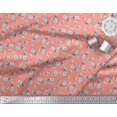 thumbnail image 3 of Soimoi Poly Georgette Fabric Leaves & Magnolia Floral Decor Fabric Printed Yard 52 Inch Wide, 3 of 5