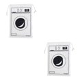 thumbnail image 1 of QualitChoice Portable Cotton Linen Drawstring Closure Bag Bedroom Large Capacity Pouch Sundries Luggage Cargo Laundry Organizer Type 2 2PCS, 1 of 6
