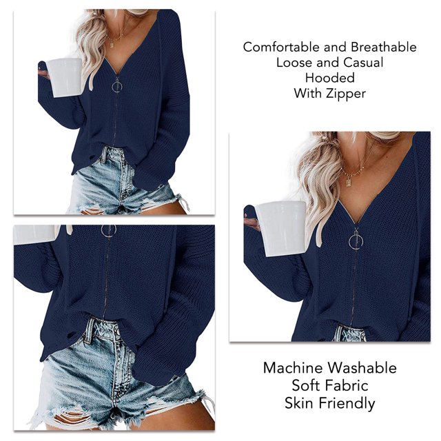 Femmes Cardigan à Capuche Pull Zip Cardigan à Capuche Pull Zip Ample Top Femmes Cardigan à Capuche Femmes Casual Top Femmes Cardigan à Capuche Pull à Capuche Peau Douce Décontractée