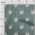 thumbnail image 1 of oneOone Tissu Flex Coton Vert Sarcelle Foncé Tissu Abstrait pour Robe Tissu Imprimé au Mètre 40 Pouces de Large, 1 of 5