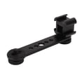 thumbnail image 3 of Microphone Stand Bracket, Durable Triple Lightweight Multi Function Cold Shoe Mount Adapter Aluminium Alloy  For Tripod Black, 3 of 8