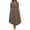 Coffee, variant on Jalioing Womens Plus Size Summer Dress Loose Flowy V Neck Short Sleeve Long Dresses with Pocket Cocktail Party Dress