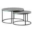 thumbnail image 1 of 35 Inch 2 Piece Nesting Coffee Table Set Round Gray Faux Marble Tabletop, 1 of 3