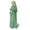 thumbnail image 2 of EnJoCho Robe Abaya pour Filles à Col Ras du Cou, Maxi, Kaftan de Prière pour le Ramadan et la Mosquée, Robe Confortable et Modeste pour Tous les Jours, Fête des Fêtes, Robe pour Enfants, 2 of 4