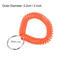 thumbnail image 2 of Unique Bargains Porte-Clés Spirale Extensible en Plastique à Ressorts de Poignet, Orange, Lot de 5, 2 of 5