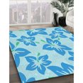thumbnail image 3 of Ahgly Company Tapis d'Intérieur Lavable en Machine Carré Transitionnel Bleu, 3 Pieds Carré, 3 of 7