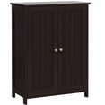 thumbnail image 1 of Yaheetech Floor Cabinet with 2 Durable Doors and 2 Adjustable Shelves, Espresso, 1 of 6