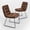 Brown, variant on Homy Casa Set of 2 Side Dining Chairs for Kitchen Dining Room, Brown Faux Leather Upholstery