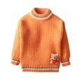thumbnail image 1 of Chandail pour Tout-Petit Bébé Mode Fille et Garçon Chandail Décontracté pour Enfants à Manches Longues Chaud à Col Rond Nouveau Chandail pour Bébé Chandail Tricoté Hauts Orange 6T, 1 of 7