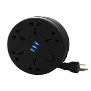 Travel Power Strip with Usb Ports Travel Power Strip,6.56Ft Extension Cord with 3 Usb Ports and 5-Outlet,Ultra-Compact Wide Spaced Multi Outlets Plugs Sockets,Room,For Room,Work