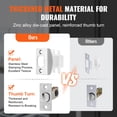 thumbnail image 3 of VEVOR Double Door Handle Set Double Door Lock Set Satin Nickel Square Door Lever, 3 of 9