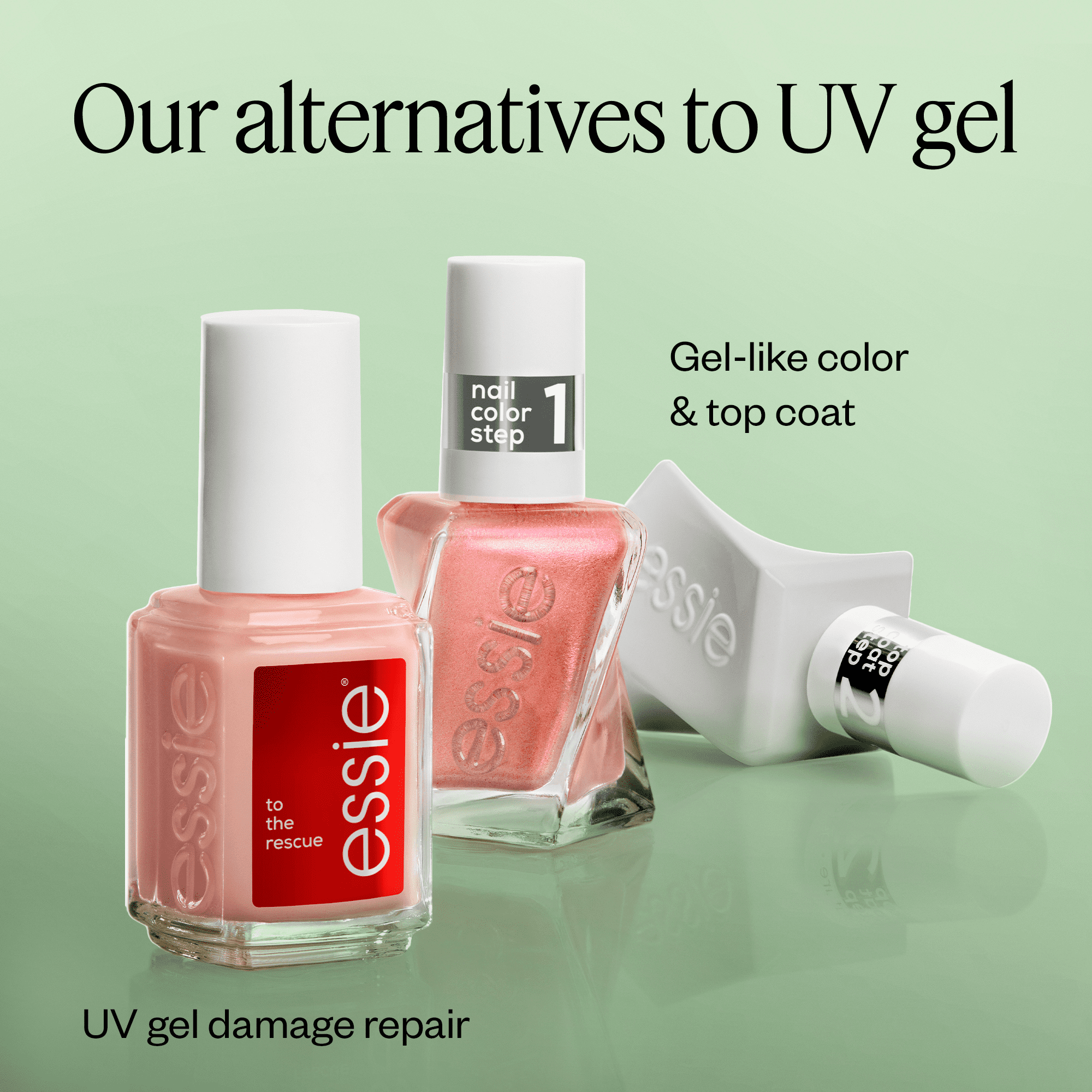 vernis à ongles longue tenue effet gel, gel couture par essie, nuance: size me up