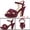 Burgundy, variant on BLISSFUL STEP Women's Strap Platform Chunky Heel Slingback Sandals